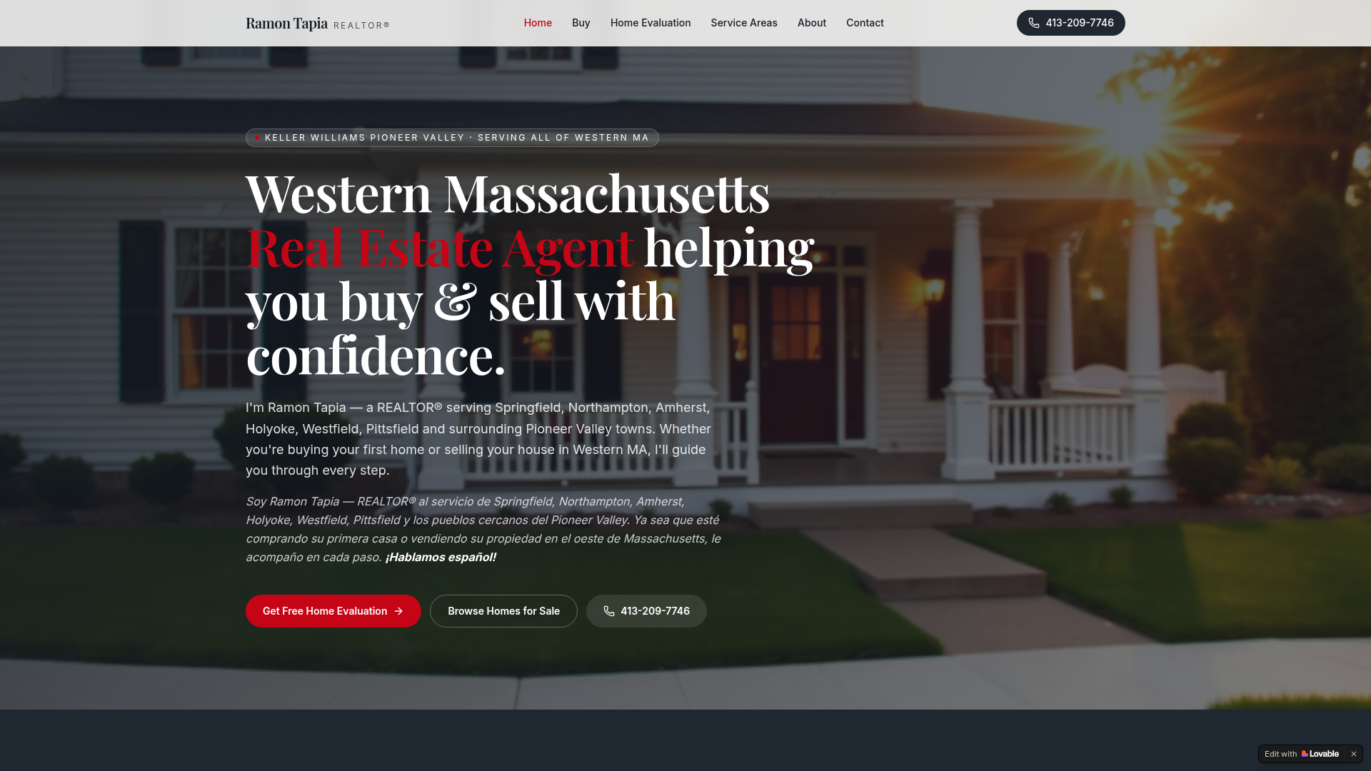 Ramon Tapia Realtor website screenshot